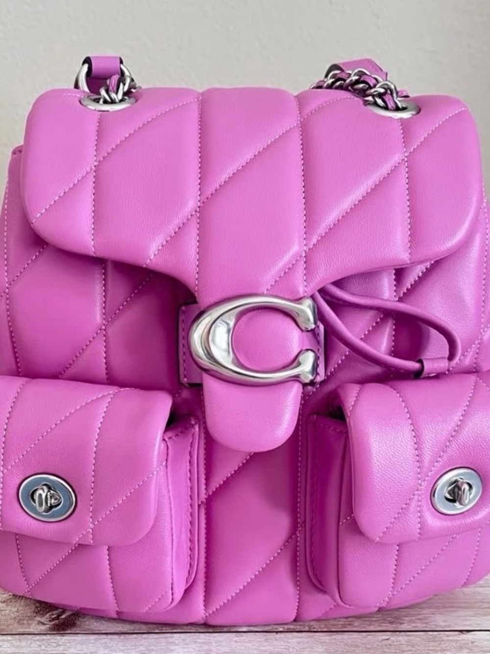 Coach Tabby Pillow Quilted Leather Backpack